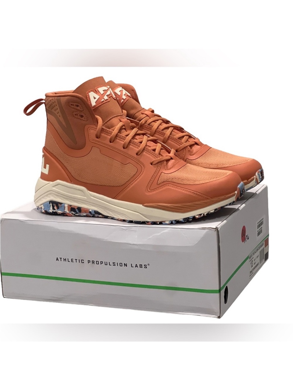 APL Men's Mid-Top Trainer in Terracotta Orange